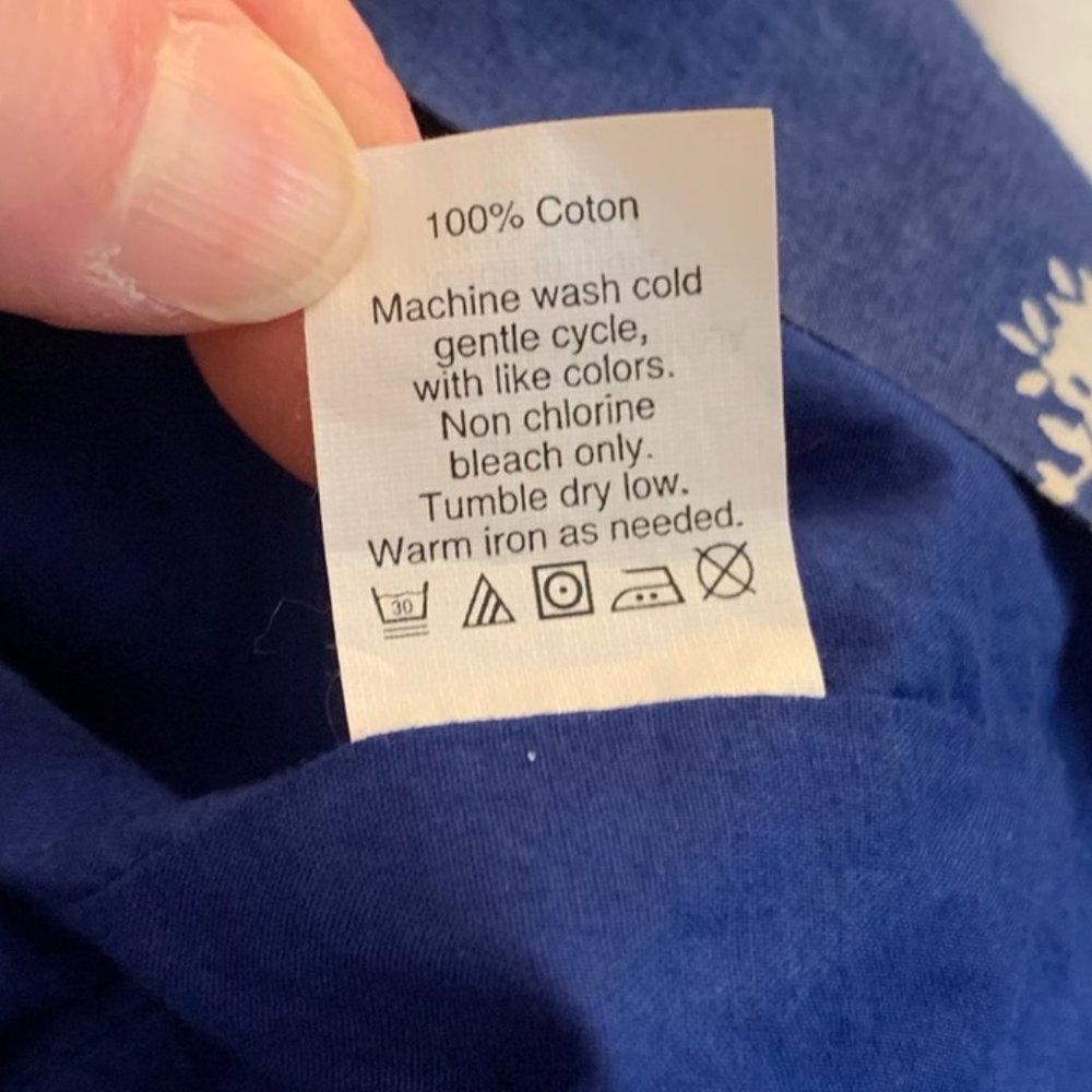 J. Crew Factory Blue and White Cotton Maxi Sun Dress Size 2 - Picture 11 of 12